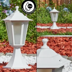 Luminaires Rustiques-hofstein Loria Borne lumineuse Blanc, 1 lumière