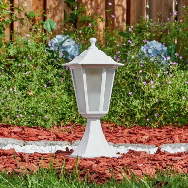 Luminaires Rustiques-hofstein Loria Borne lumineuse Blanc, 1 lumière