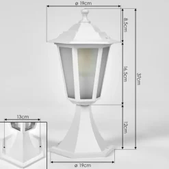 Luminaires Rustiques-hofstein Loria Borne lumineuse Blanc, 1 lumière