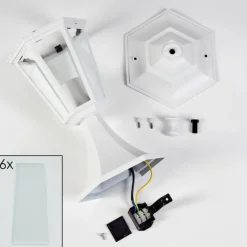 Luminaires Rustiques-hofstein Loria Borne lumineuse Blanc, 1 lumière