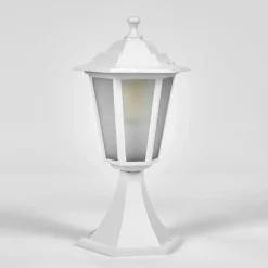 Luminaires Rustiques-hofstein Loria Borne lumineuse Blanc, 1 lumière