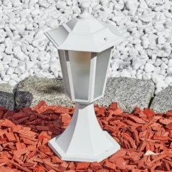 Luminaires Rustiques-hofstein Loria Borne lumineuse Blanc, 1 lumière