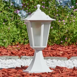 Luminaires Rustiques-hofstein Loria Borne lumineuse Blanc, 1 lumière