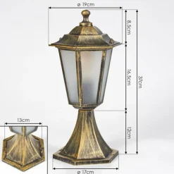 Luminaires Rustiques-hofstein Loria Borne lumineuse Brun, Or, 1 lumière