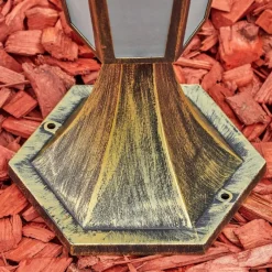 Luminaires Rustiques-hofstein Loria Borne lumineuse Brun, Or, 1 lumière