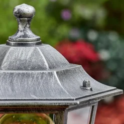 Luminaires Rustiques-hofstein Loria Borne lumineuse Noir, Argenté, 1 lumière