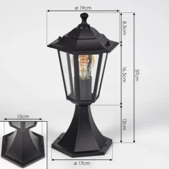 Luminaires Rustiques-hofstein Loria Borne lumineuse Noir, 1 lumière