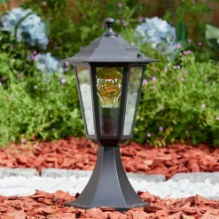 Luminaires Rustiques-hofstein Loria Borne lumineuse Noir, 1 lumière