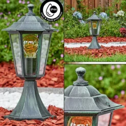 Luminaires Rustiques-hofstein Loria Borne lumineuse Vert, Noir, 1 lumière