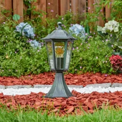 Luminaires Rustiques-hofstein Loria Borne lumineuse Vert, Noir, 1 lumière