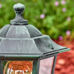 Luminaires Rustiques-hofstein Loria Borne lumineuse Vert, Noir, 1 lumière