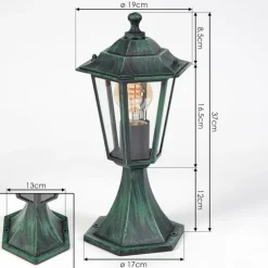 Luminaires Rustiques-hofstein Loria Borne lumineuse Vert, Noir, 1 lumière