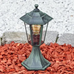 Luminaires Rustiques-hofstein Loria Borne lumineuse Vert, Noir, 1 lumière