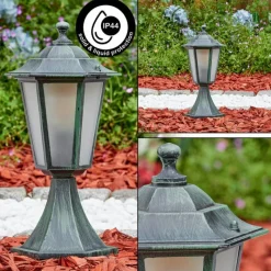 Luminaires Rustiques-hofstein Loria Borne lumineuse Vert, Noir, 1 lumière