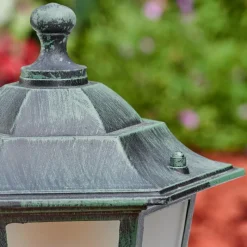 Luminaires Rustiques-hofstein Loria Borne lumineuse Vert, Noir, 1 lumière