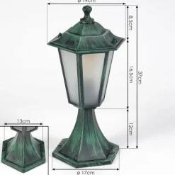 Luminaires Rustiques-hofstein Loria Borne lumineuse Vert, Noir, 1 lumière