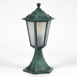 Luminaires Rustiques-hofstein Loria Borne lumineuse Vert, Noir, 1 lumière