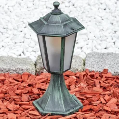 Luminaires Rustiques-hofstein Loria Borne lumineuse Vert, Noir, 1 lumière