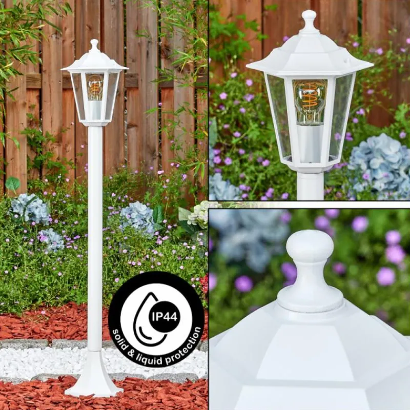 Luminaires Rustiques-hofstein Loria Eclairage de chemin Blanc, 1 lumière