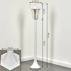 Luminaires Rustiques-hofstein Loria Eclairage de chemin Blanc, 1 lumière