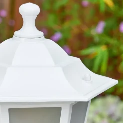 Luminaires Rustiques-hofstein Loria Eclairage de chemin Blanc, 1 lumière