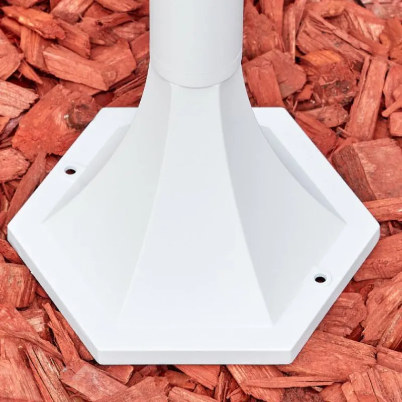 Luminaires Rustiques-hofstein Loria Eclairage de chemin Blanc, 1 lumière