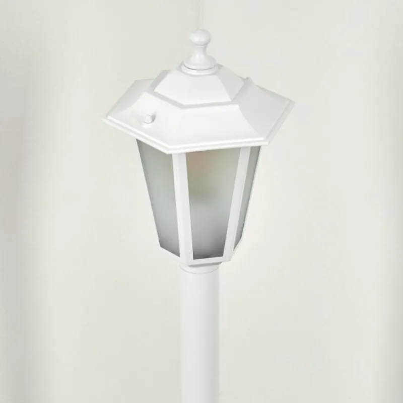 Luminaires Rustiques-hofstein Loria Eclairage de chemin Blanc, 1 lumière