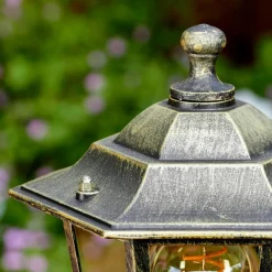 Luminaires Rustiques-hofstein Loria Eclairage de chemin Brun, Or, Noir, 1 lumière