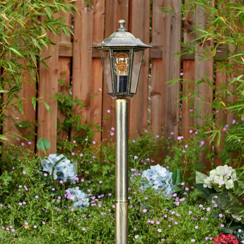 Luminaires Rustiques-hofstein Loria Eclairage de chemin Brun, Or, Noir, 1 lumière