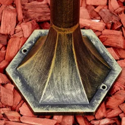 Luminaires Rustiques-hofstein Loria Eclairage de chemin Brun, Or, Noir, 1 lumière