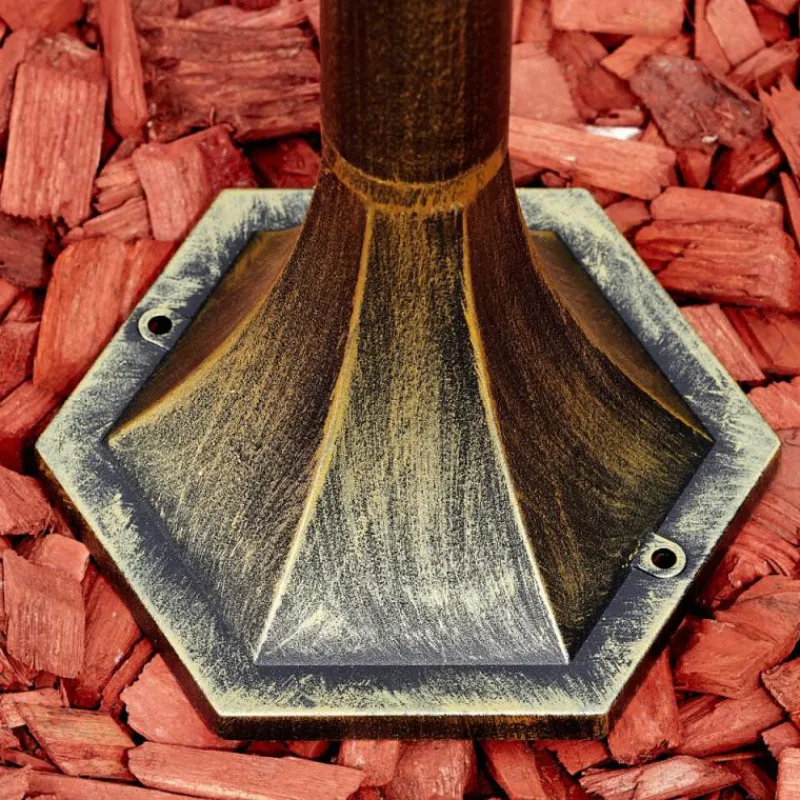 Luminaires Rustiques-hofstein Loria Eclairage de chemin Brun, Or, Noir, 1 lumière