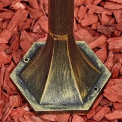 Luminaires Rustiques-hofstein Loria Eclairage de chemin Brun, Or, Noir, 1 lumière