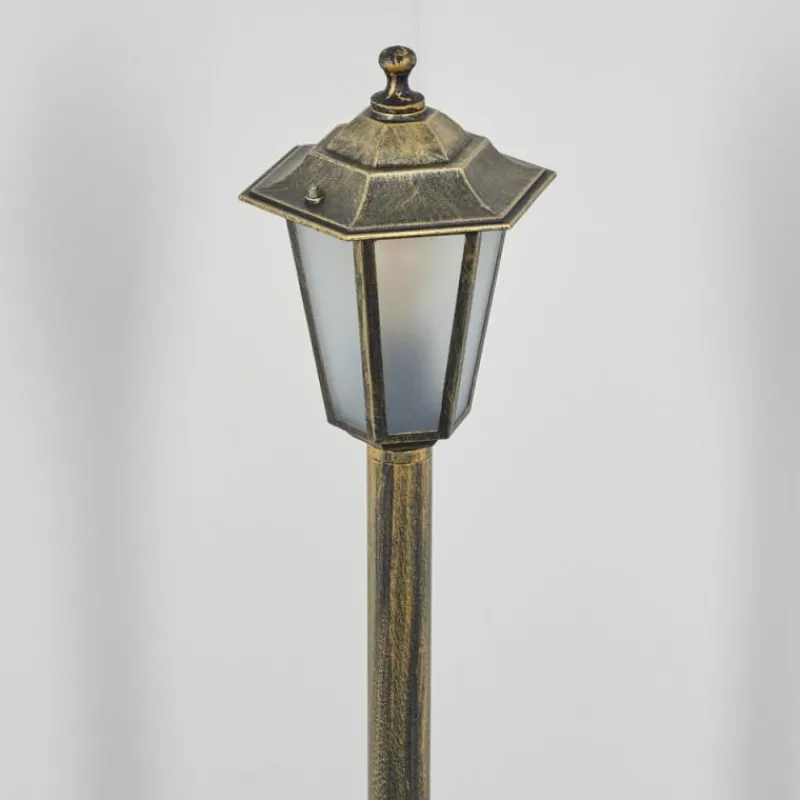 Luminaires Rustiques-hofstein Loria Eclairage de chemin Brun, Or, Noir, 1 lumière