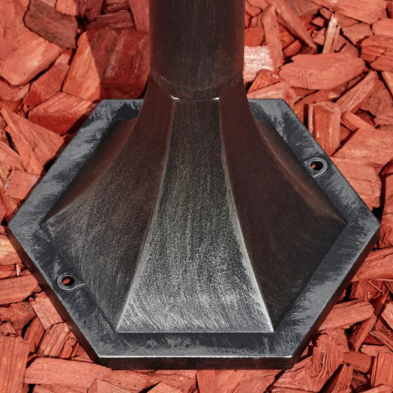 Luminaires Rustiques-hofstein Loria Eclairage de chemin Noir, Argenté, 1 lumière