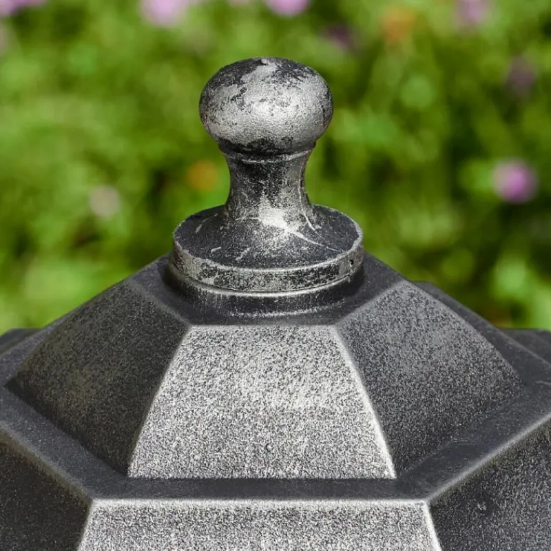 Luminaires Rustiques-hofstein Loria Eclairage de chemin Noir, Argenté, 1 lumière