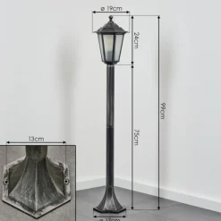 Luminaires Rustiques-hofstein Loria Eclairage de chemin Noir, Argenté, 1 lumière