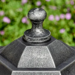 Luminaires Rustiques-hofstein Loria Eclairage de chemin Noir, Argenté, 1 lumière