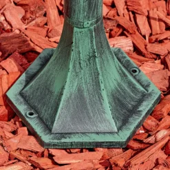 Luminaires Rustiques-hofstein Loria Eclairage de chemin Vert, Noir, 1 lumière