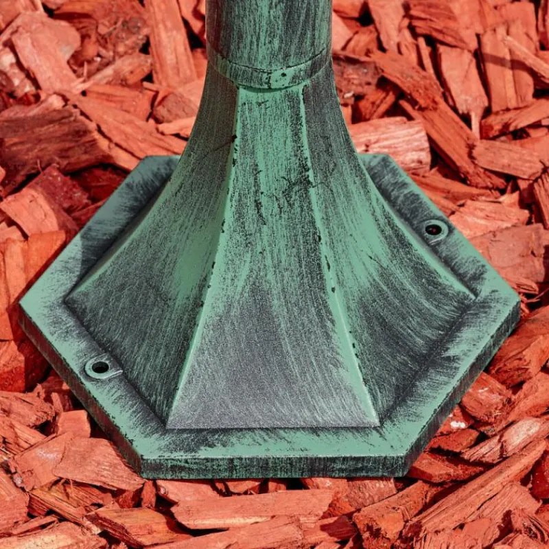 Luminaires Rustiques-hofstein Loria Eclairage de chemin Vert, Noir, 1 lumière