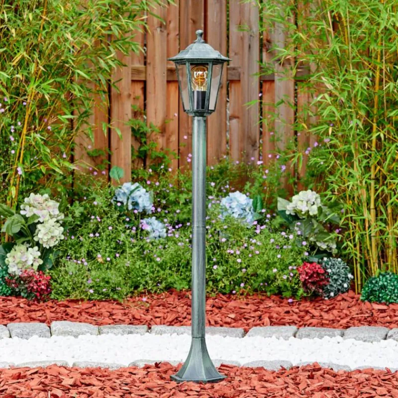 Luminaires Rustiques-hofstein Loria Eclairage de chemin Vert, Noir, 1 lumière