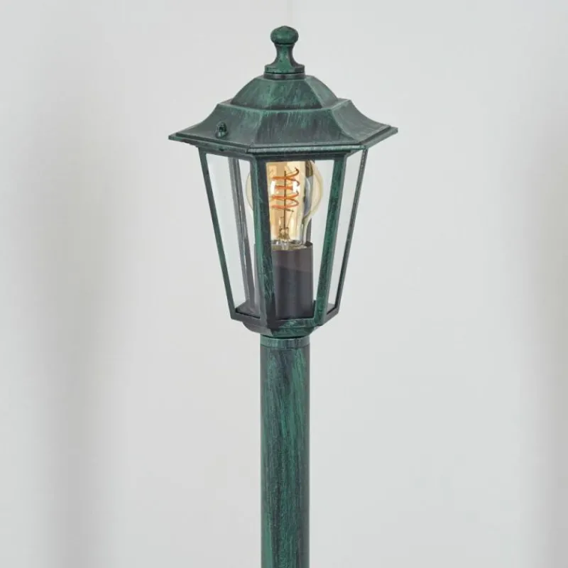 Luminaires Rustiques-hofstein Loria Eclairage de chemin Vert, Noir, 1 lumière