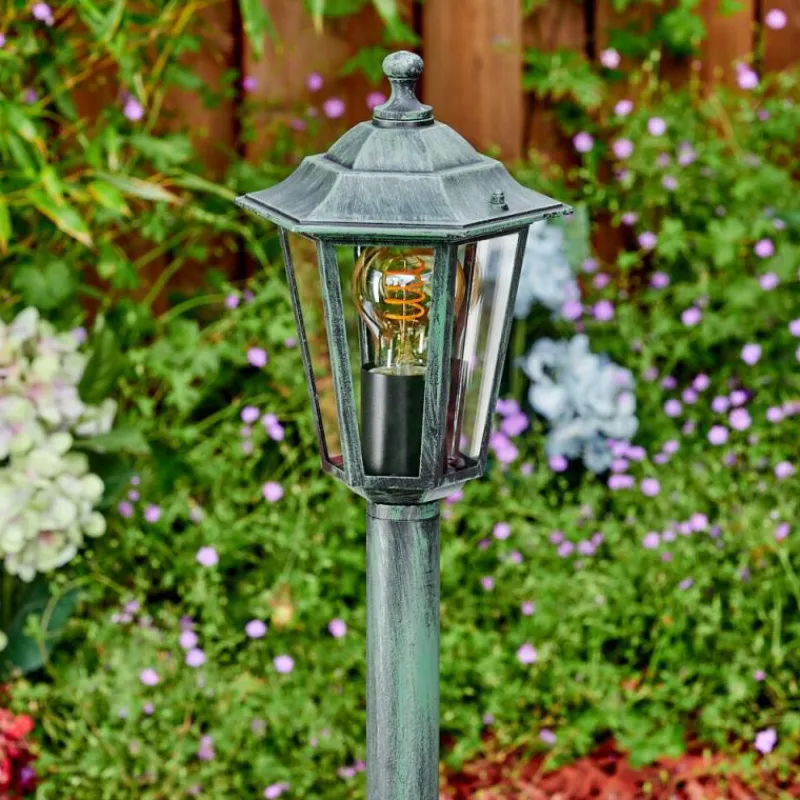 Luminaires Rustiques-hofstein Loria Eclairage de chemin Vert, Noir, 1 lumière