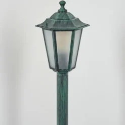 Luminaires Rustiques-hofstein Loria Eclairage de chemin Vert, Noir, 1 lumière