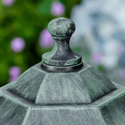 Luminaires Rustiques-hofstein Loria Eclairage de chemin Vert, Noir, 1 lumière