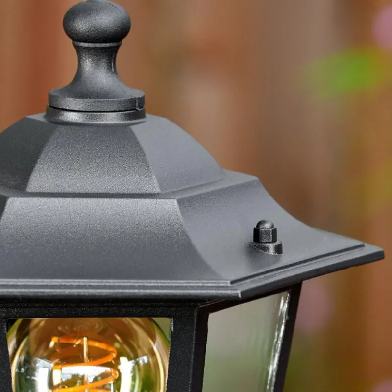 Luminaires Rustiques-hofstein Loria Eclairage de chemin Noir, 1 lumière