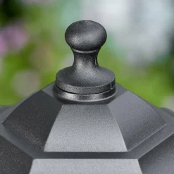 Luminaires Rustiques-hofstein Loria Eclairage de chemin Noir, 1 lumière