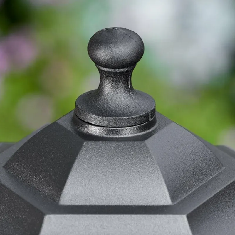 Luminaires Rustiques-hofstein Loria Eclairage de chemin Noir, 1 lumière