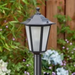 Luminaires Rustiques-hofstein Loria Eclairage de chemin Noir, 1 lumière