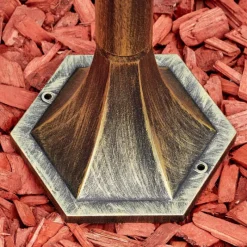 Luminaires Rustiques-hofstein Loria Luminaire extérieur, Eclairage de chemin Brun, Or, Noir, 1 lumière, Détecteur de mouvement