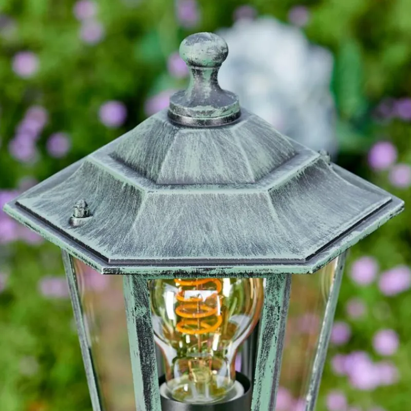 Luminaires Rustiques-hofstein Loria Luminaire extérieur, Eclairage de chemin Vert, Noir, 1 lumière, Détecteur de mouvement